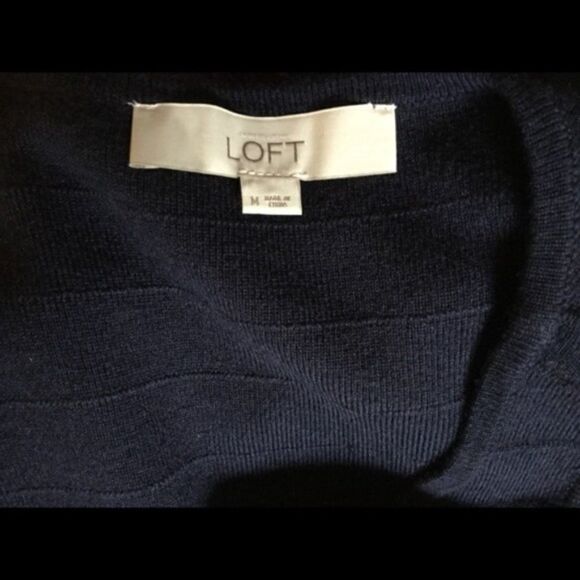 Ann Taylor Loft Sleeveless Navy & Maroon Dress size M - Picture 4 of 6